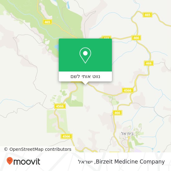 מפת Birzeit Medicine Company