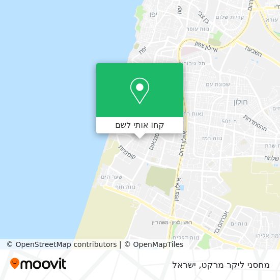 מפת מחסני ליקר מרקט