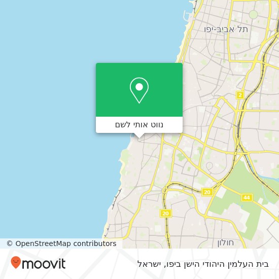 מפת בית העלמין היהודי הישן ביפו