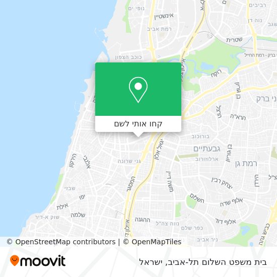 מפת בית משפט השלום תל-אביב