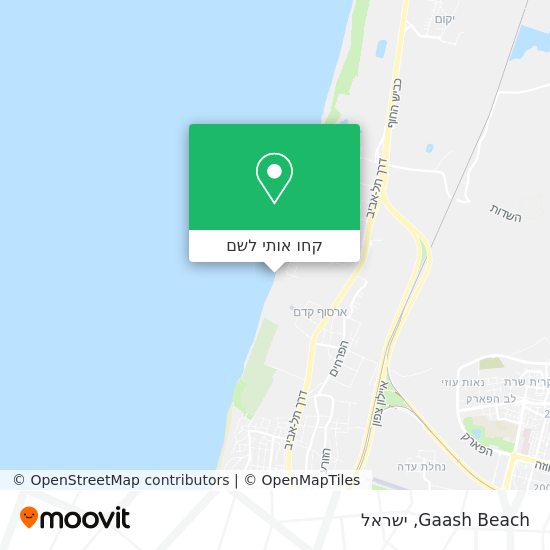 מפת Gaash Beach