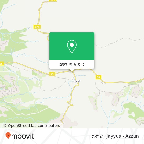 מפת Jayyus - Azzun