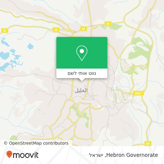 מפת Hebron Governorate