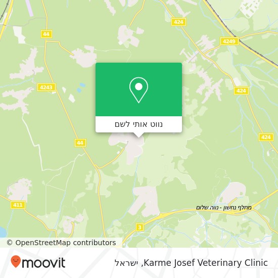 מפת Karme Josef Veterinary Clinic
