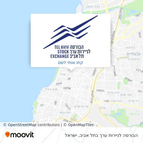 מפת הבורסה לניירות ערך בתל אביב