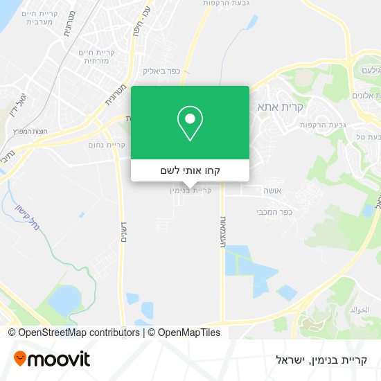 מפת קריית בנימין