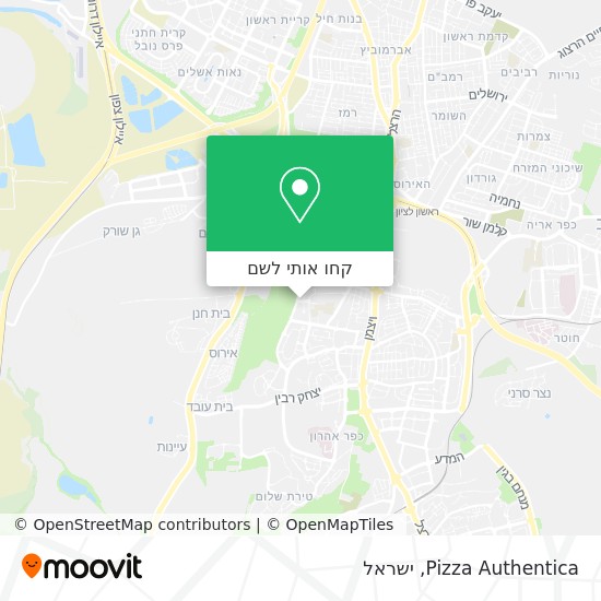 מפת Pizza Authentica