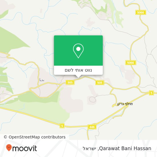 מפת Qarawat Bani Hassan