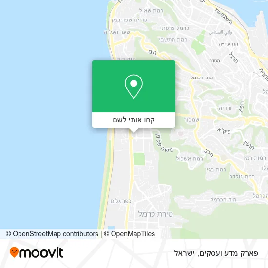 מפת פארק מדע ועסקים