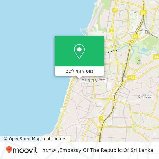 מפת Embassy Of The Republic Of Sri Lanka