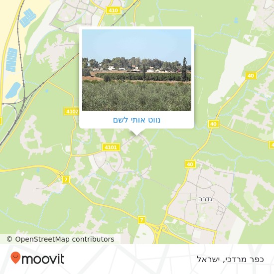 מפת כפר מרדכי