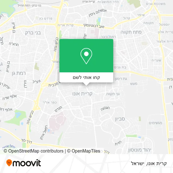 מפת קרית אונו