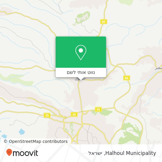 מפת Halhoul Municipality