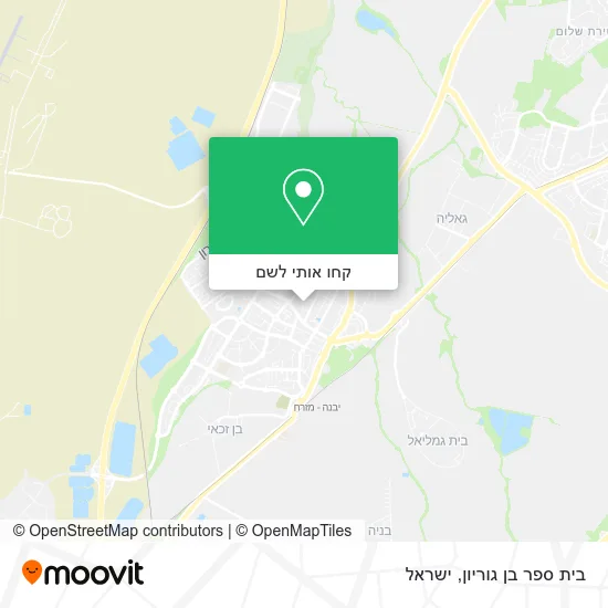 מפת בית ספר בן גוריון