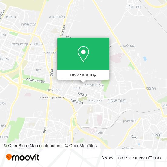 מפת מתנ""ס שיכוני המזרח