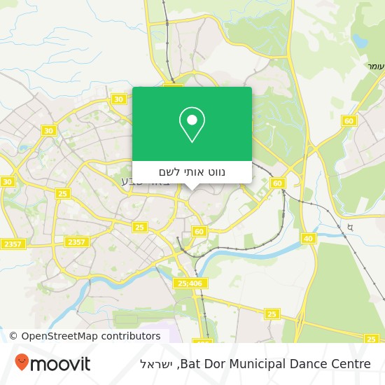 מפת Bat Dor Municipal Dance Centre