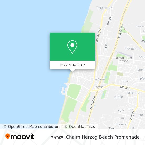 מפת Chaim Herzog Beach Promenade