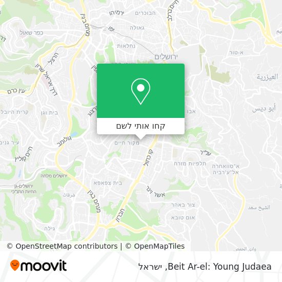 מפת Beit Ar-el:  Young Judaea