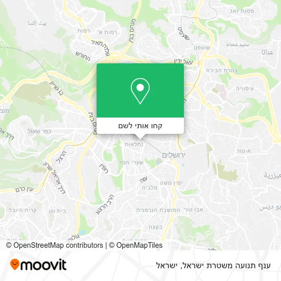 מפת ענף תנועה משטרת ישראל