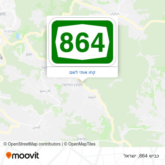 מפת כביש 864