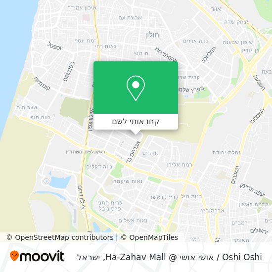 מפת Oshi Oshi / אושי אושי @ Ha-Zahav Mall