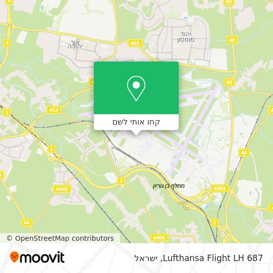 מפת Lufthansa Flight LH 687
