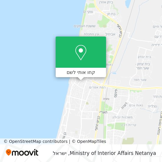 מפת Ministry of Interior Affairs Netanya