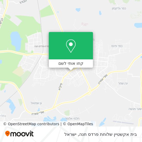 מפת בית אקשטיין שלוחת פרדס חנה