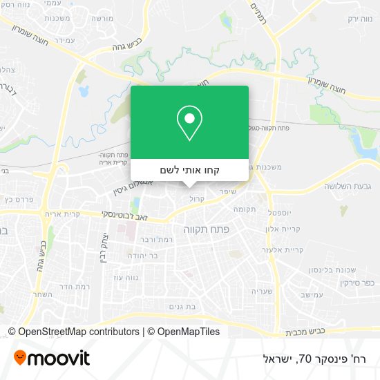מפת רח' פינסקר 70
