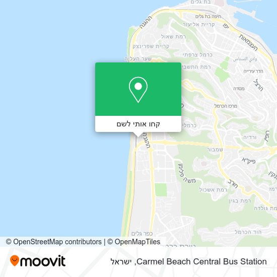 מפת Carmel Beach Central Bus Station