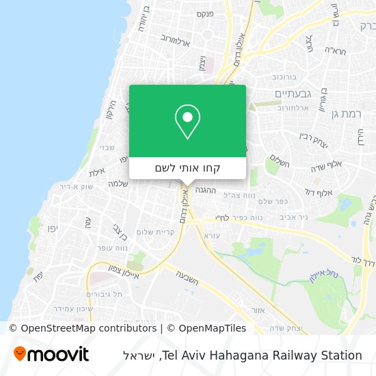 מפת Tel Aviv Hahagana Railway Station