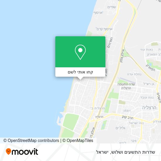 מפת שדרות התשעים ושלוש