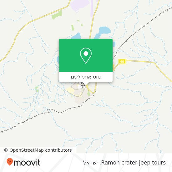 מפת Ramon crater jeep tours