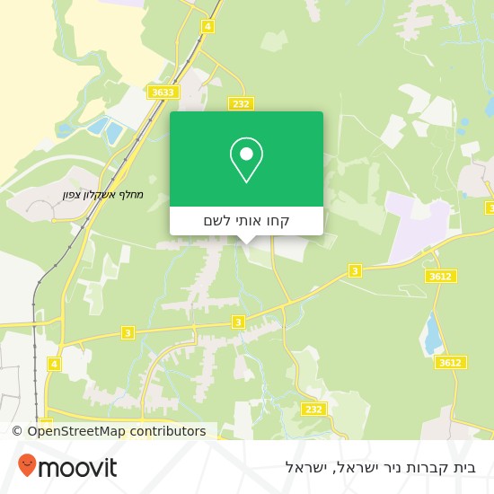 מפת בית קברות ניר ישראל