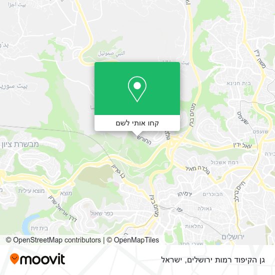 מפת גן הקיפוד   רמות  ירושלים