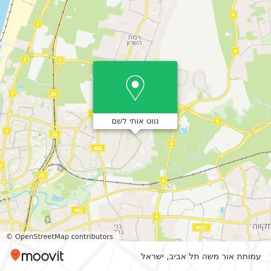 מפת עמותת אור משה תל אביב
