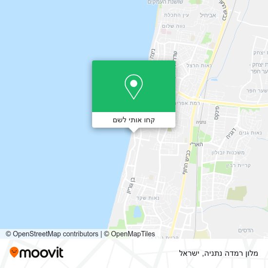 מפת מלון רמדה נתניה