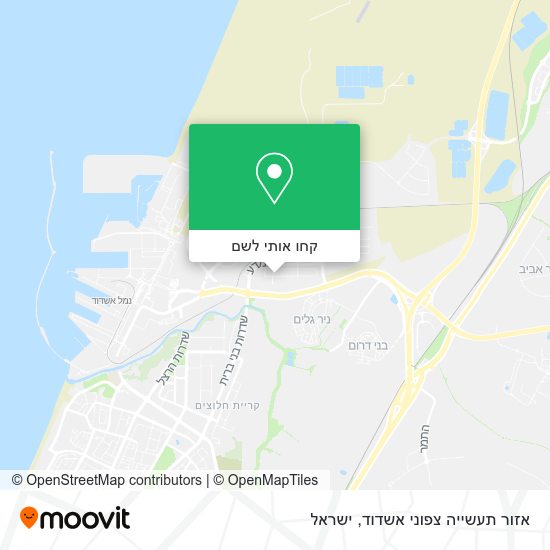 מפת אזור תעשייה צפוני אשדוד