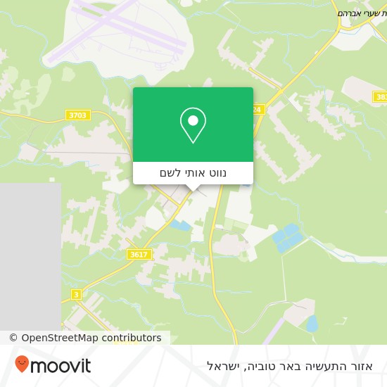 מפת אזור התעשיה באר טוביה