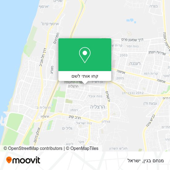 מפת מנחם בגין