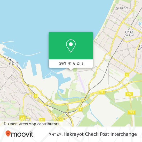 מפת Hakrayot Check Post Interchange