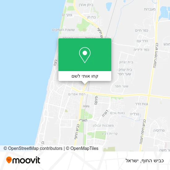 מפת כביש החוף