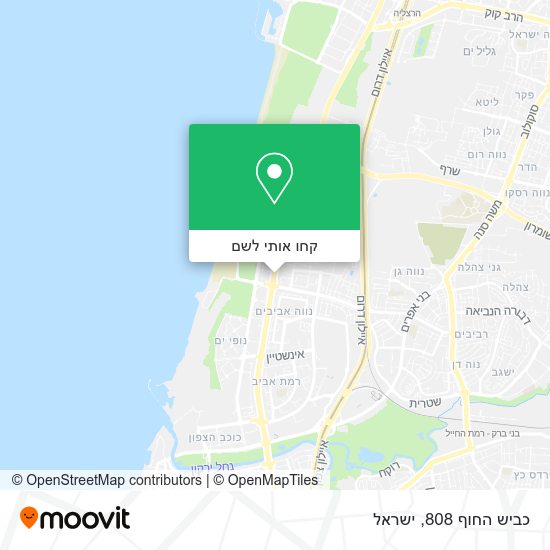 מפת כביש החוף 808