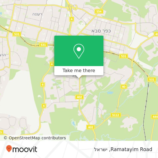 מפת Ramatayim Road