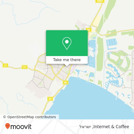 מפת Internet & Coffee, שדרות התמרים אילת, באר שבע, 88000