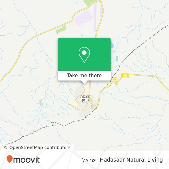 מפת Hadasaar Natural Living, הר בוקר 6 מצפה רמון, 80600