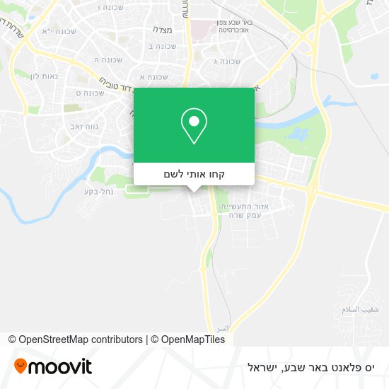 מפת יס פלאנט באר שבע