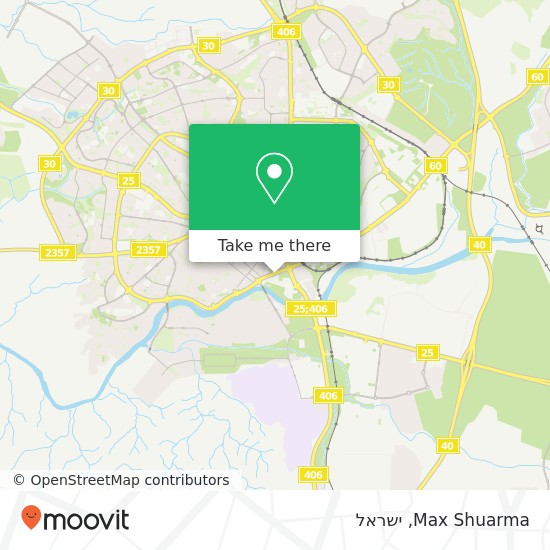 מפת Max Shuarma, דרך חברון אזור תעשייה, באר שבע, 84000