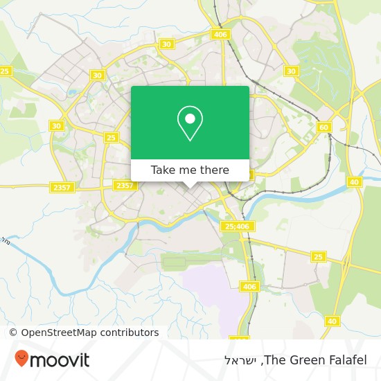 מפת The Green Falafel, ההסתדרות עיר עתיקה, באר שבע, 84208