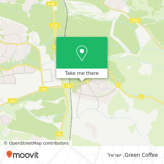 מפת Green Coffee, באר שבע